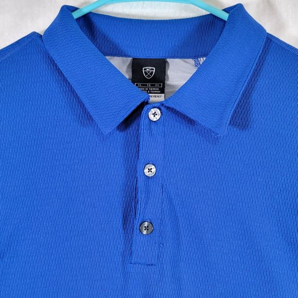 Nike Golf Sphere Dry React Short Sleeve Polo Shirt Men's XL Blue / Gray Vented - Picture 3 of 9